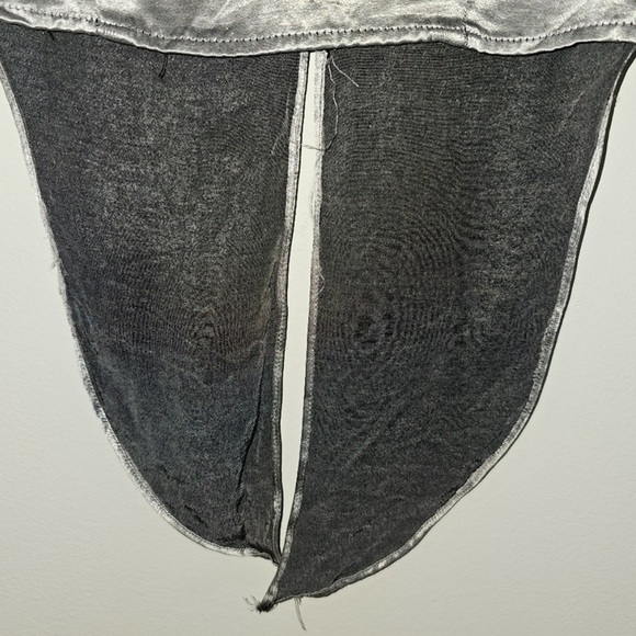 Joule Energy Vintage Tie Waist Sleeveless Blouse S Metallic Silver - Picture 8 of 9